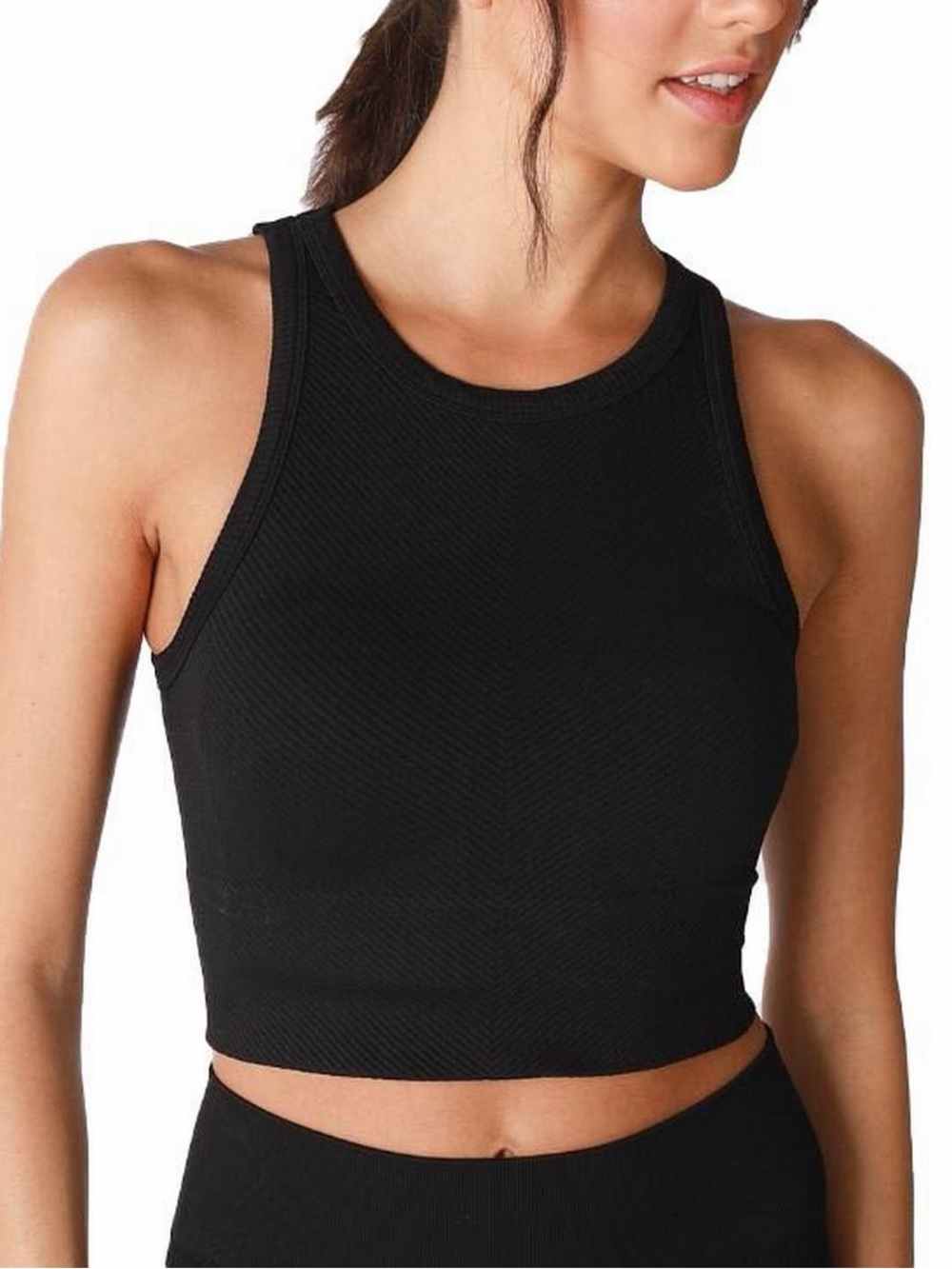 Nikibiki Black Halter Neck Racerback Crop Top